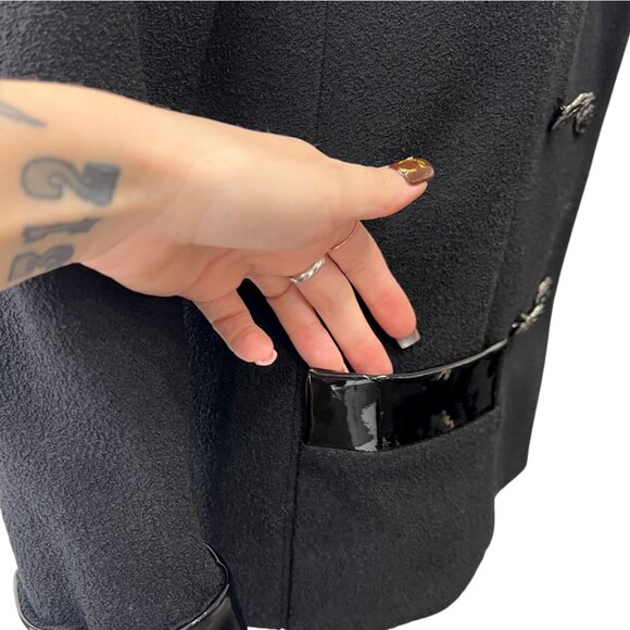 $5700 CHANEL 2015 Black Multi Wool Patent Blazer Jacket size FR 40/8 - Picture 5 of 13